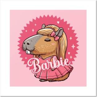 Capybara Barbie Posters and Art